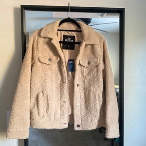 NWT 🧸 Hollister Camel Sherpa Teddy-style Jacket